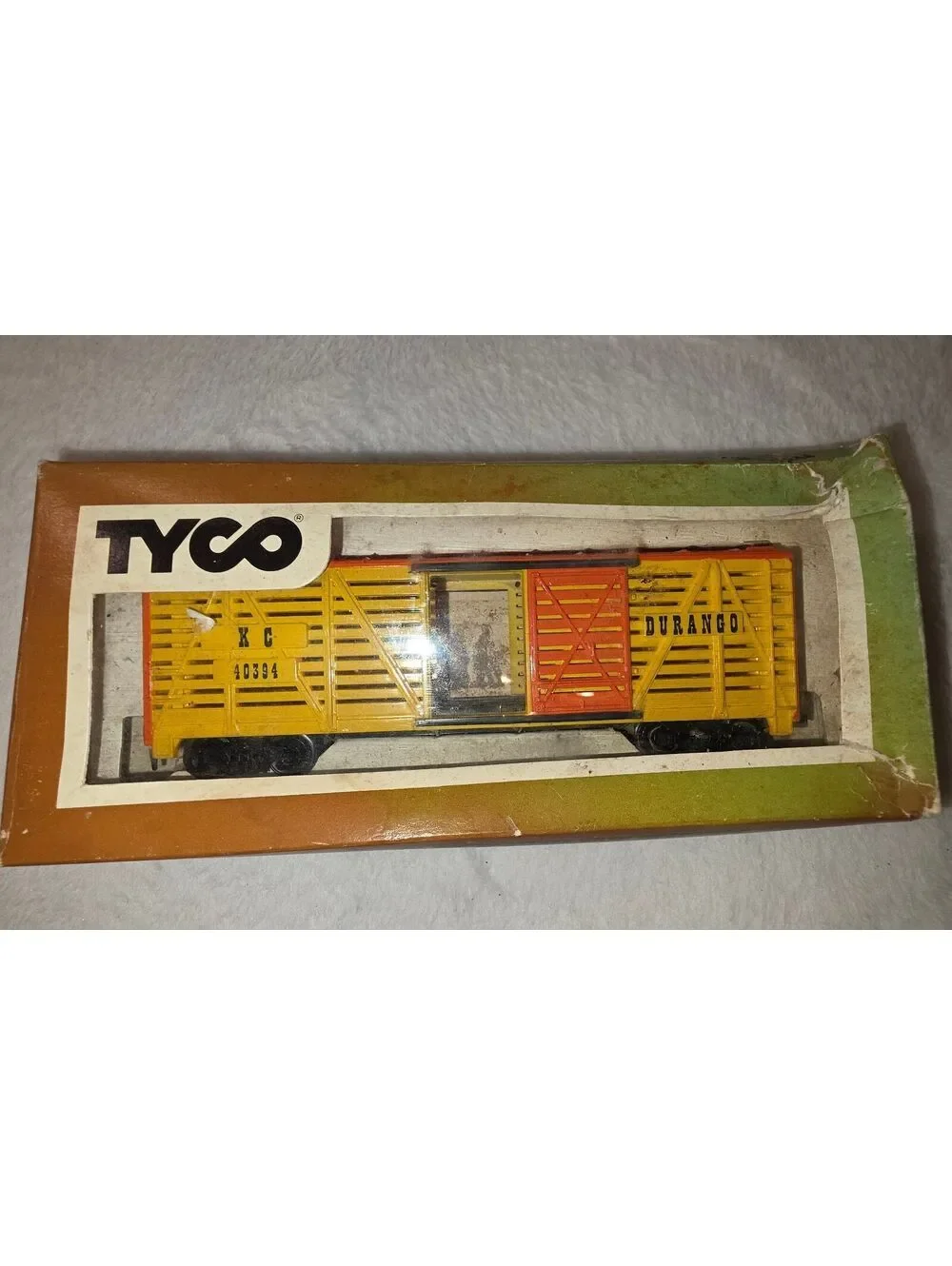 Tyco HO Scale Electric Train Boxcar Durango RC 40394 Vintage Model Train Car NIB